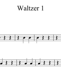 Notes for strings - violin, viola, cello, double bass. Waltz «Wienerblut».