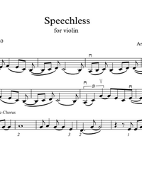 Ноты для струнных - скрипка, альт, виолончель, контрабас. Безмолвная (Speechless).