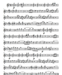 Notes for strings - violin, viola, cello, double bass. Foxtrot.