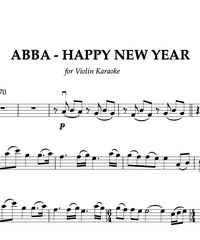 Notes for strings - violin, viola, cello, double bass. Happy New Year.