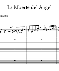 Notes for strings - violin, viola, cello, double bass. La Muerte del Angel.