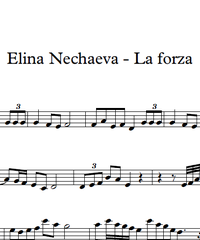Notes for strings - violin, viola, cello, double bass. The Force (La Forza).