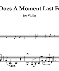Notes for strings - violin, viola, cello, double bass. How Does A Moment Last Forever.