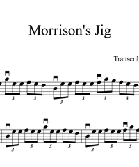 Notes for strings - violin, viola, cello, double bass. Morrison's Jig.