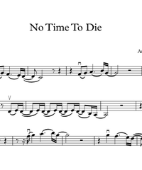 Notes for strings - violin, viola, cello, double bass. No Time To Die.