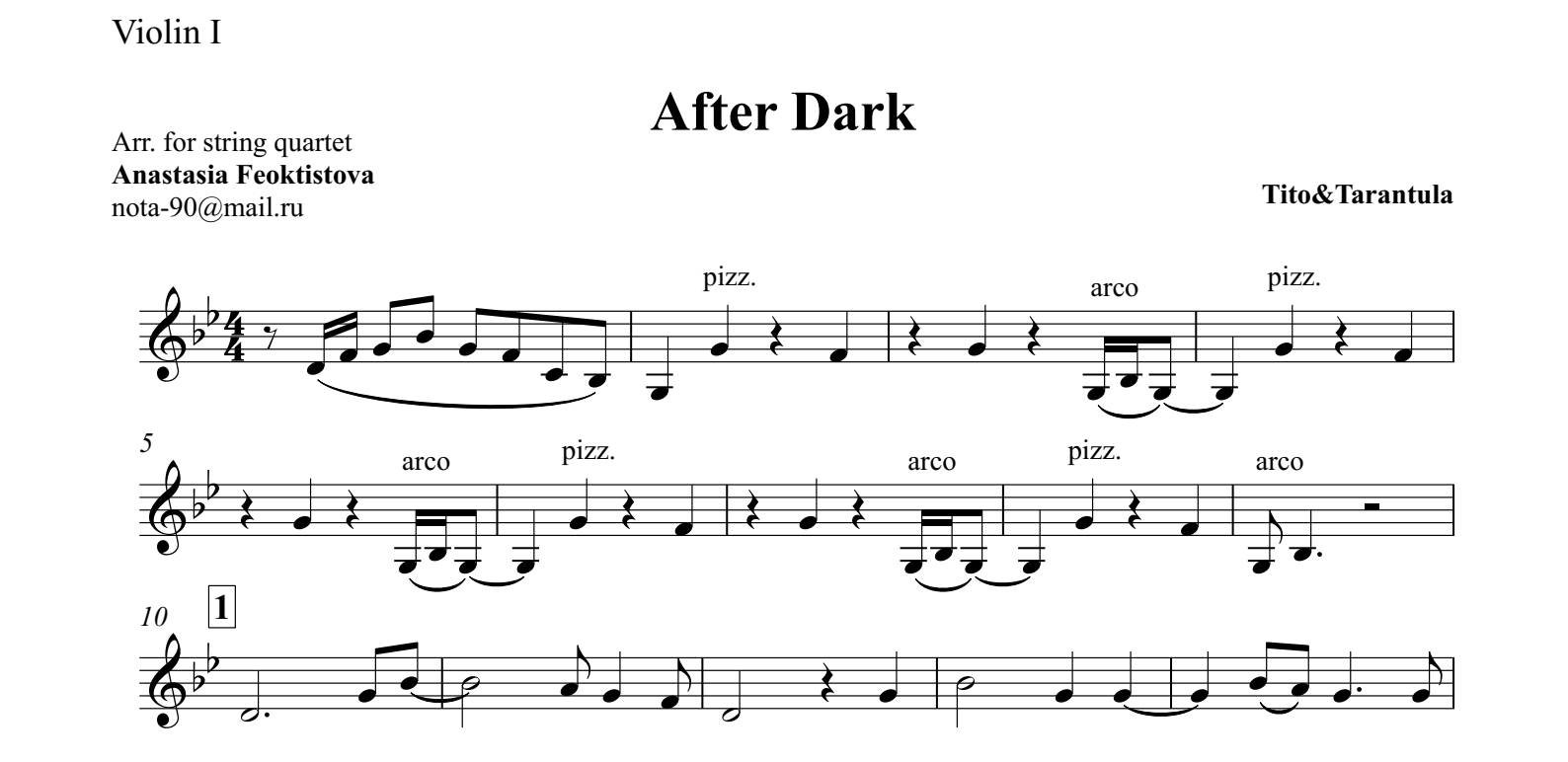 After dark – Mr.Kitty After Dark - Mr. Kitty Sheet music for